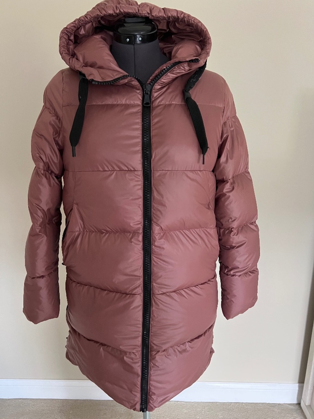 Women's Stylus Long Puffer Heavyweight Spanish Brick coat jacket size M
